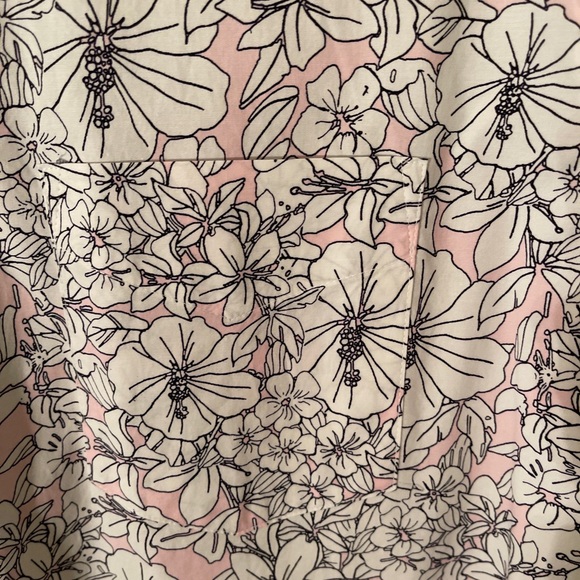 Club room mens dress shirt short sleeve XL pink black white floral print - Picture 4 of 5